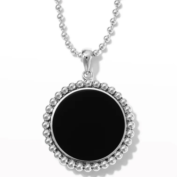 LAGOS Jewelry - LAGOS Maya 24mm Inlay Pendant Necklace, Onyx